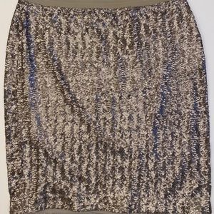 J.Jill Bronze Sequin Skirt